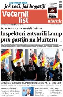 Večernji list naslovnica