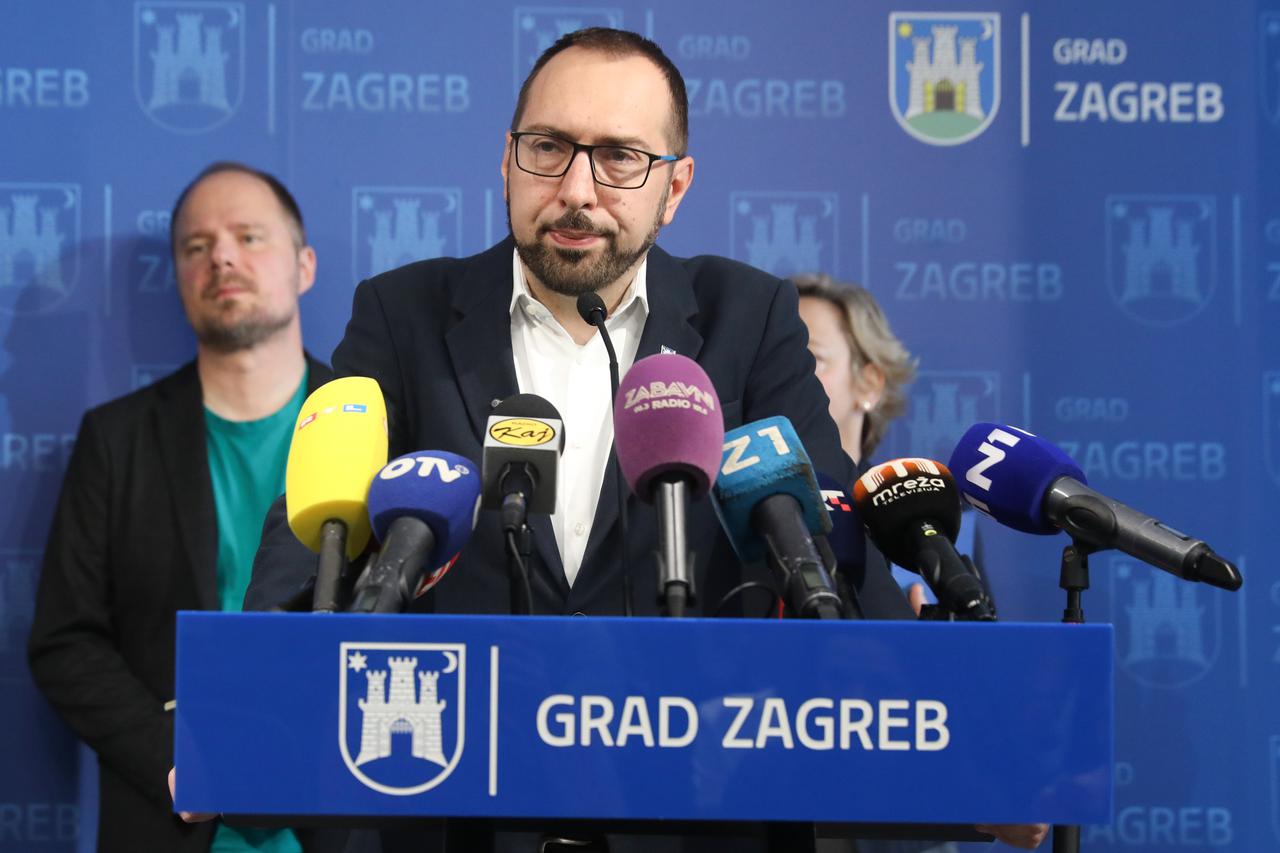 Zagreb: Tomisalv Tomašević održao je redovitu konferenciju za medije