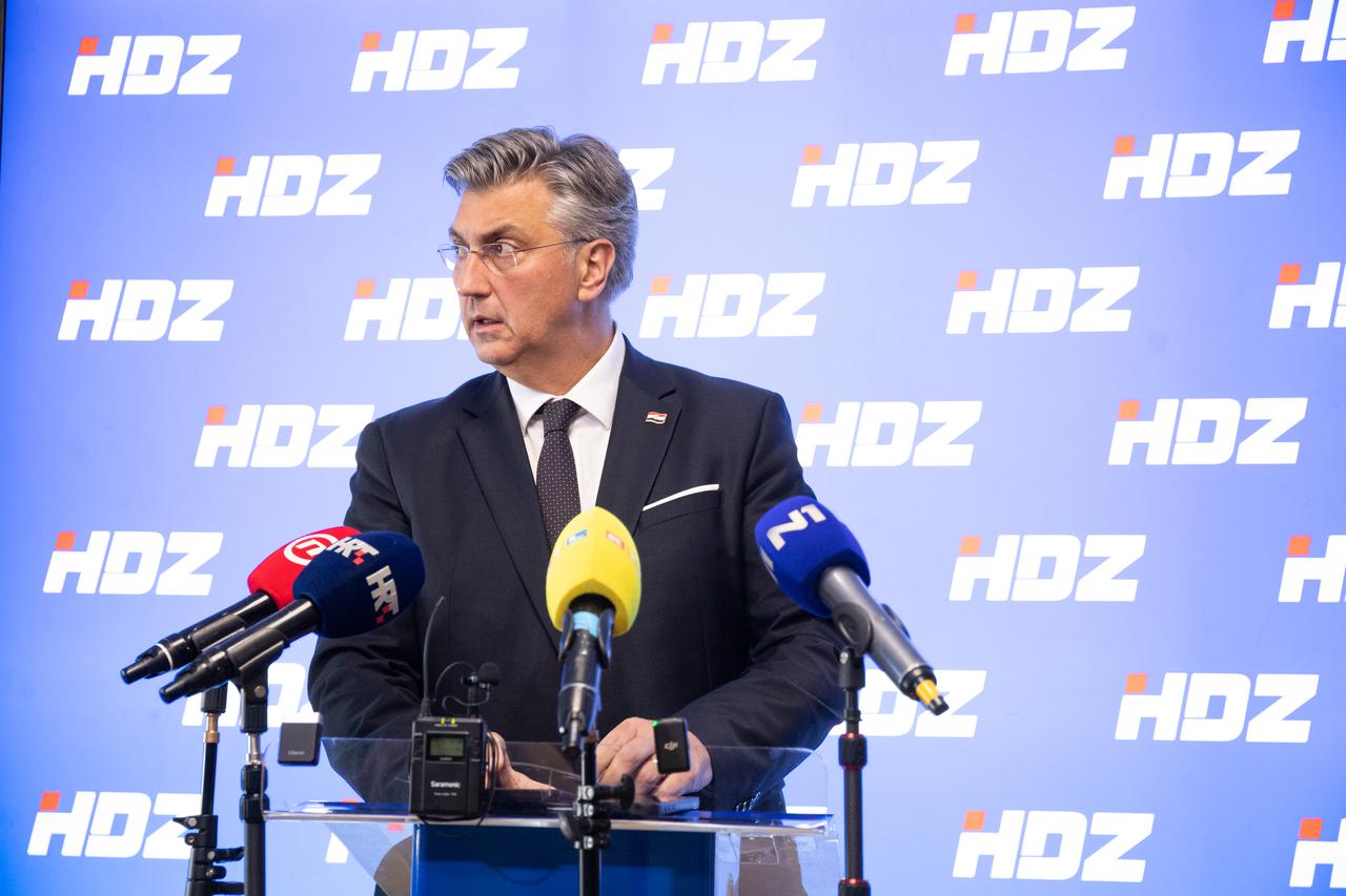 Zagreb: Izjava za medije Andreja Plenkovića nakon sjednice Predsjedništva HDZ-a