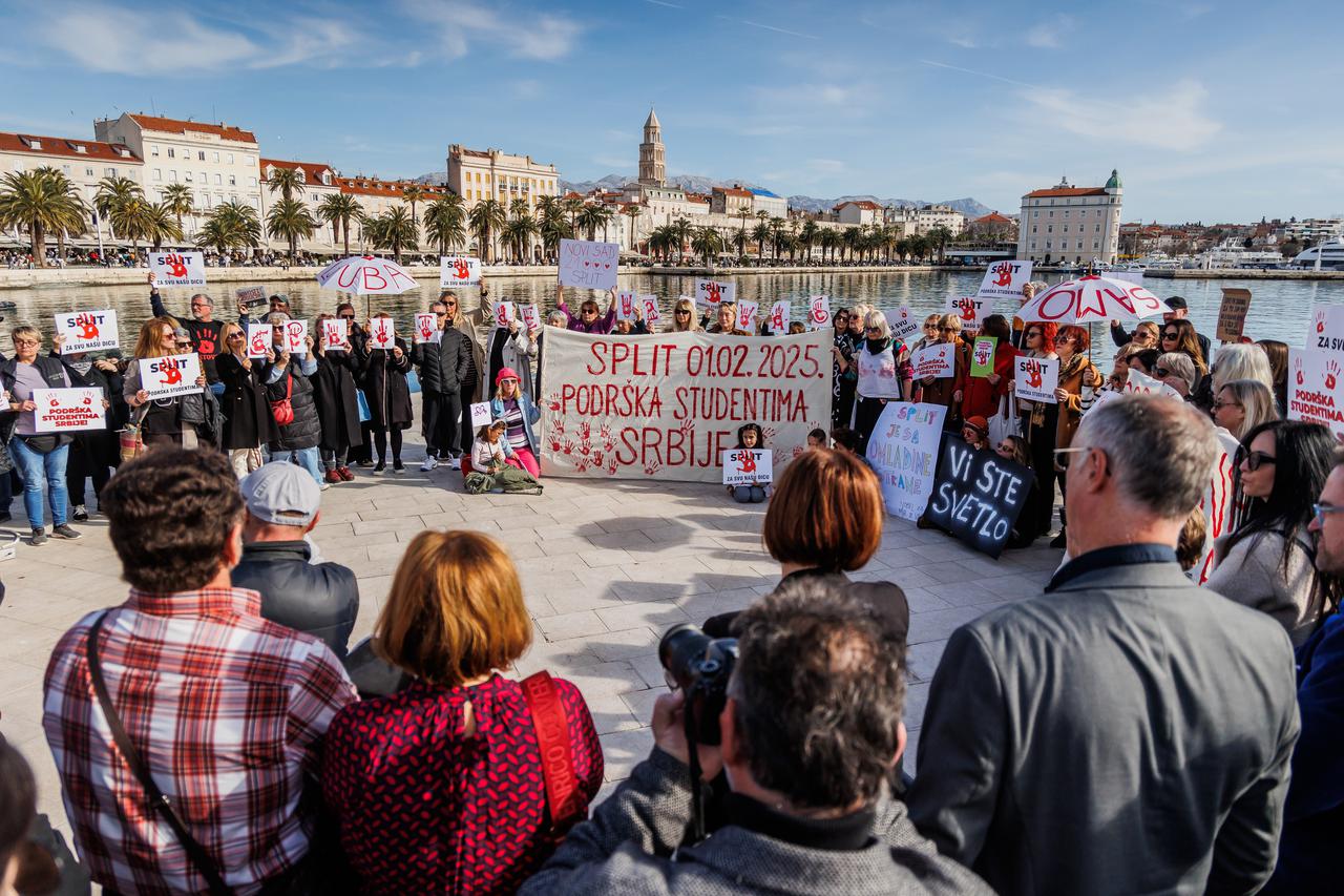 Split: Skup solidarnosti za studente u Srbiji