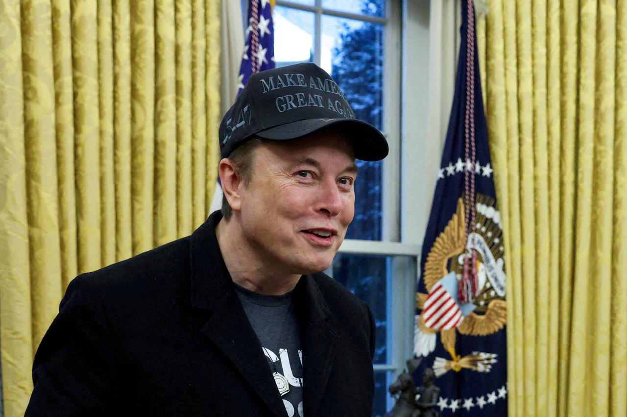FILE PHOTO: Elon Musk in Oval Office