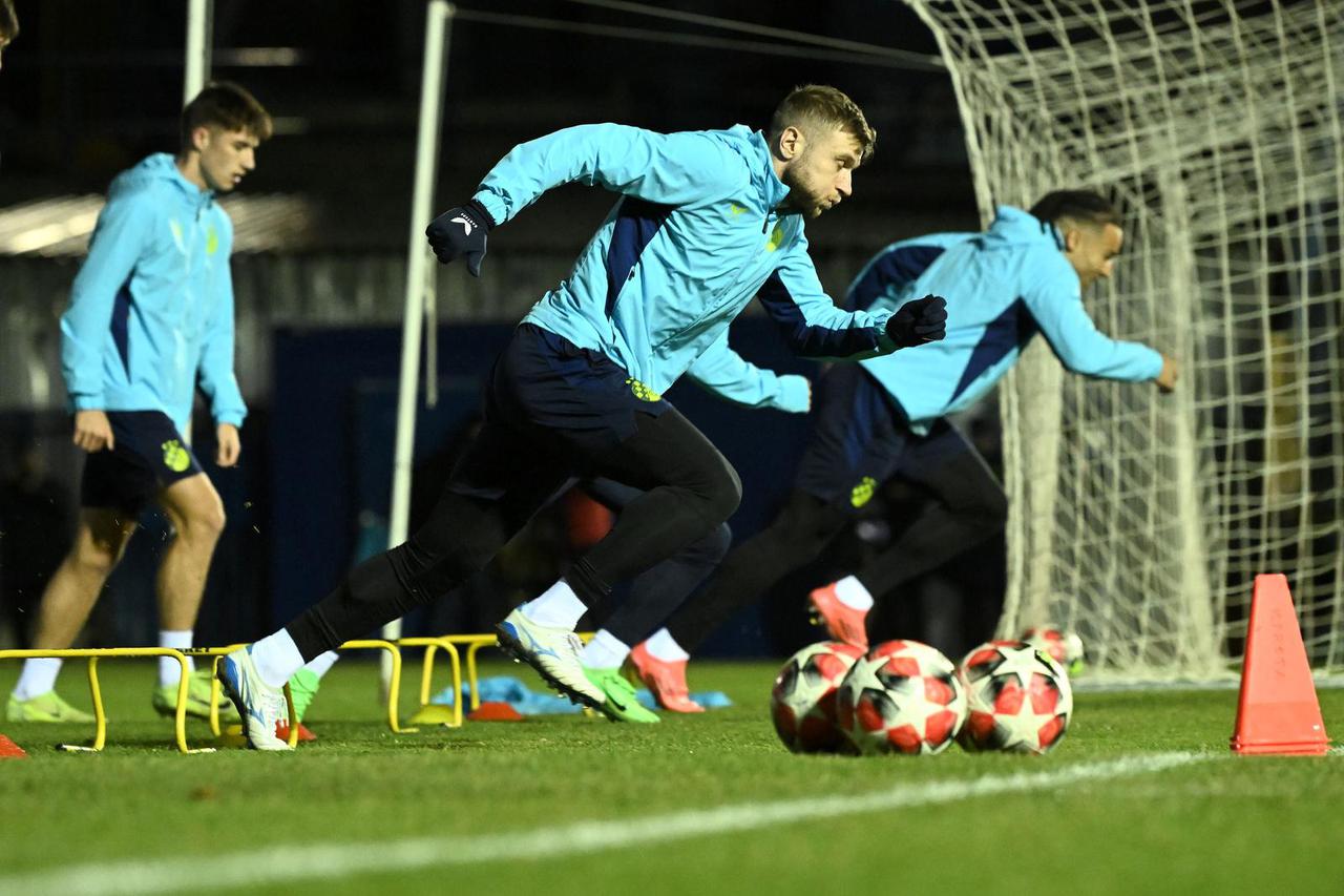 Zagreb: Trening Dinama uoči utakmice zadnjeg kola lige prvaka GNK Dinamo - AC Milan