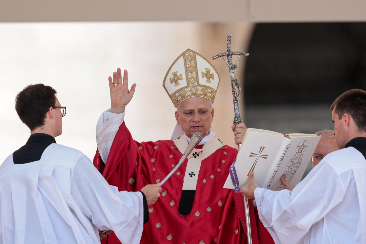 Pope Leo XIV leads the mass for the Jubilee of the Ecclesial Movements, at the Vatican