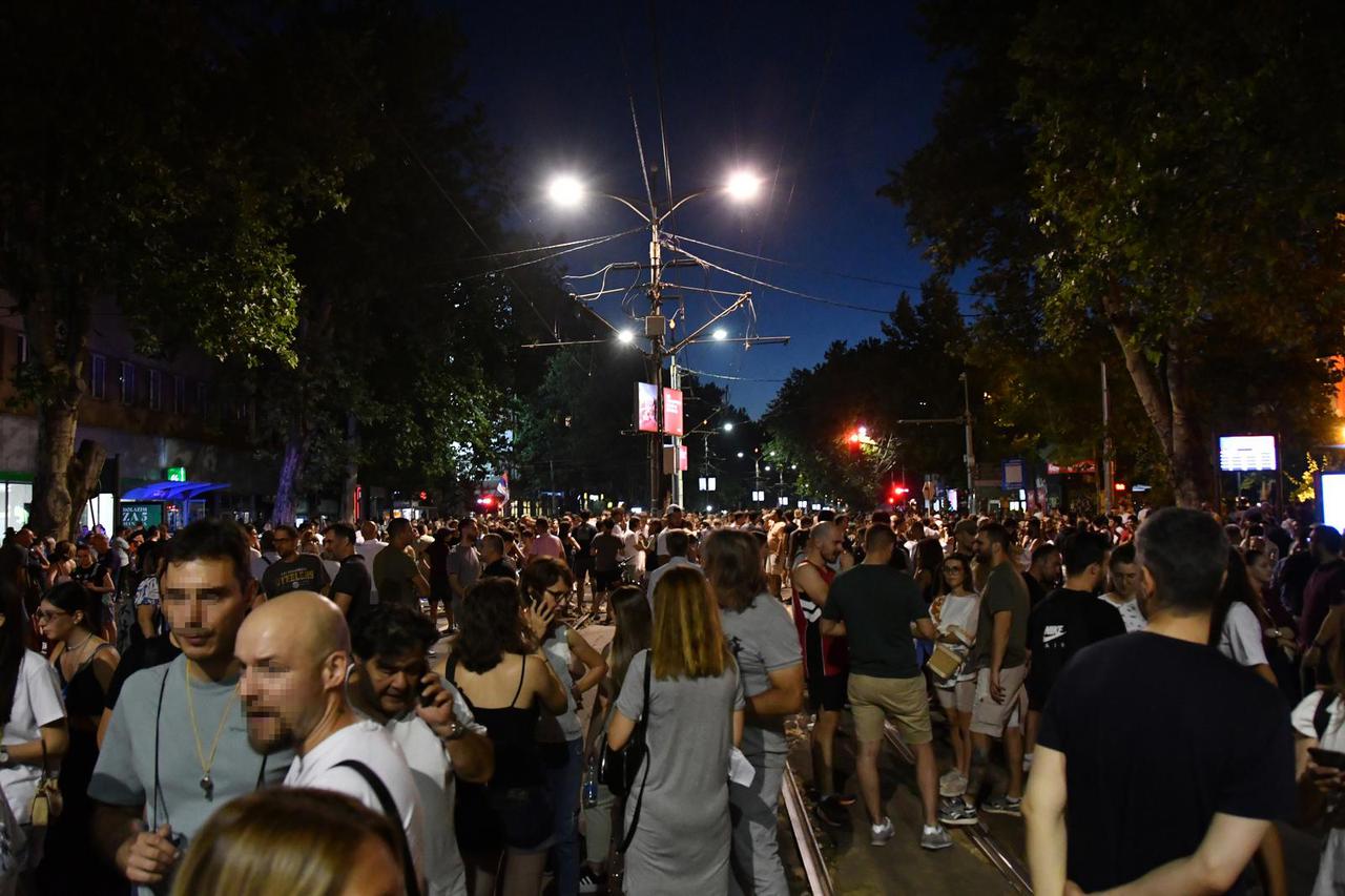 Beograd: Blokada Bulevara kralja Aleksandra kod Pravnog fakulteta