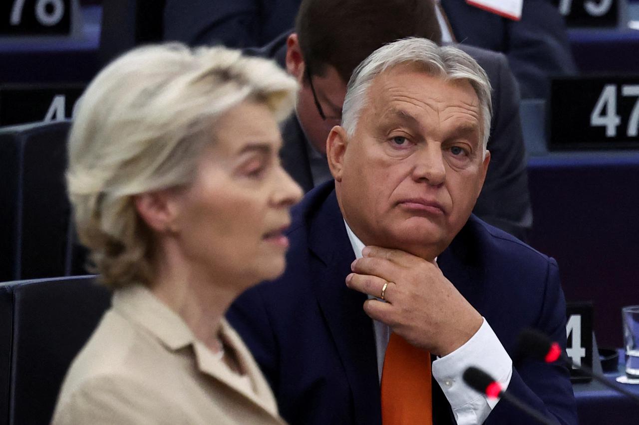 FILE PHOTO: Hungary's Orban addresses European Parliament, in Strasbourg
